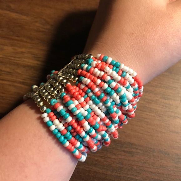 Multi Color Beaded Bracelet - Picture 4 of 5